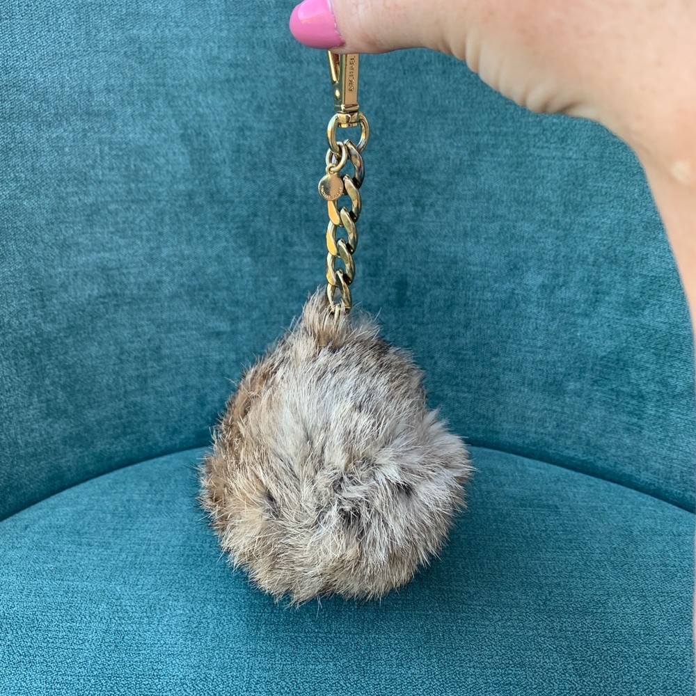 Fur Bag Charm with Gold Chain - Picture 4 of 9
